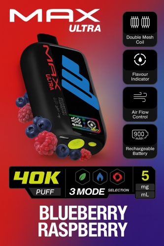 ناستي ماكس ألترا 40000 سحبة – نكهة توت العليق الأز...