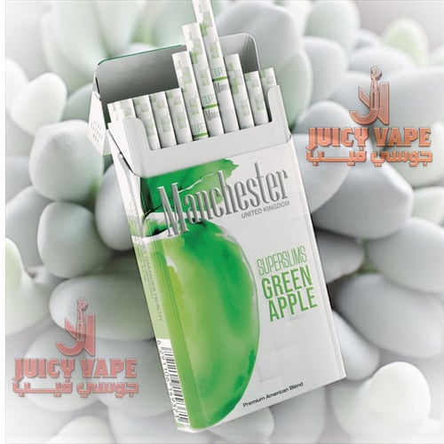 سجائر مانشستر سوبر سليم – تفاح أخضر | Manchester S...
