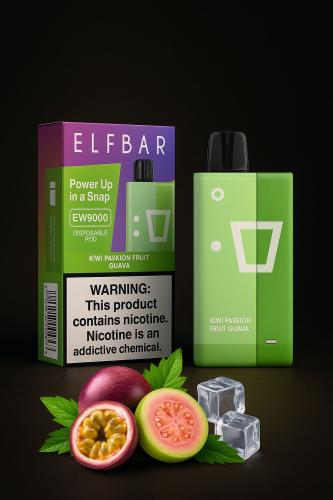 سحبة إلف بار EW9000 كيوي باشن فروت جوافة 50 نيكوتي...