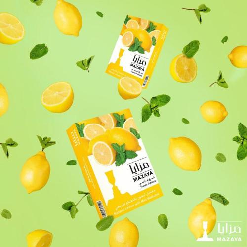 معسل مزايا ليمون بالنعناع Mazaya Natural Lemon wit...