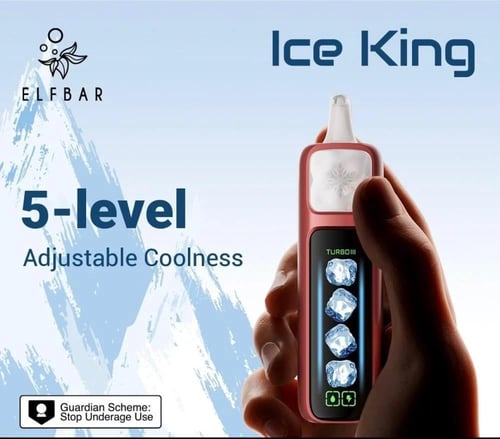 الف بار ايس كينق 30000 سحبة 50نيكوتين 50MGELFBAR I...