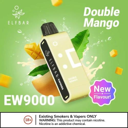 سحبة إلف بار EW9000 دبل مانجو – 50 نيكوتين - ELFBA...