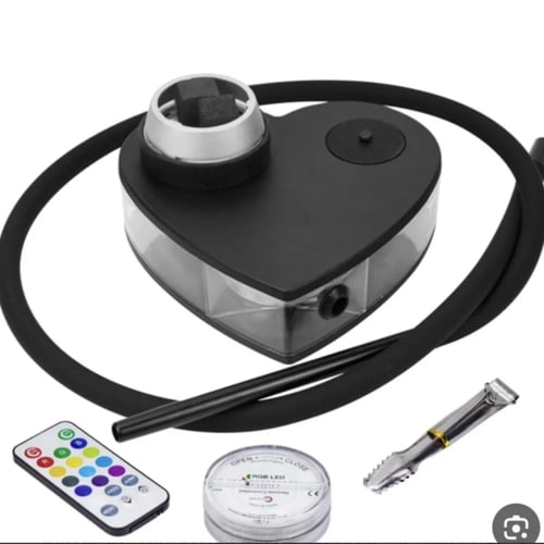 شيشة رمادا بشكل قلب RMADA