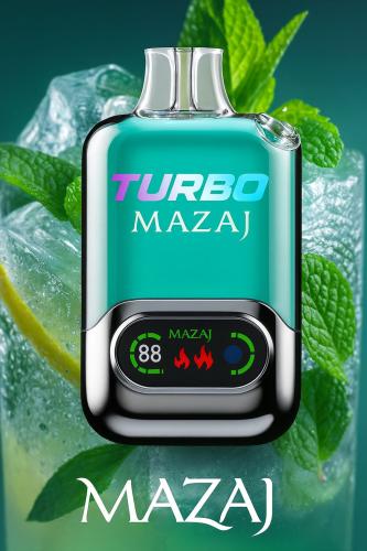 مزاج تيربو منت آيس – 15000 سحبة – 5mg نيكوتين Maza...