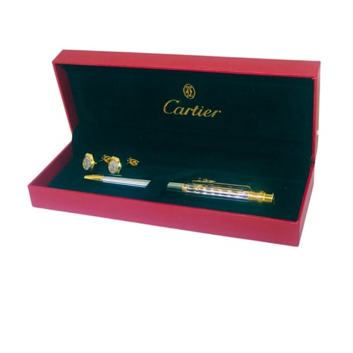 طقم رجالي ماركة كارتير قلم مع كبك