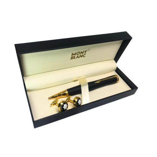 طقم رجالي قلم مع كبك مونت بلانك