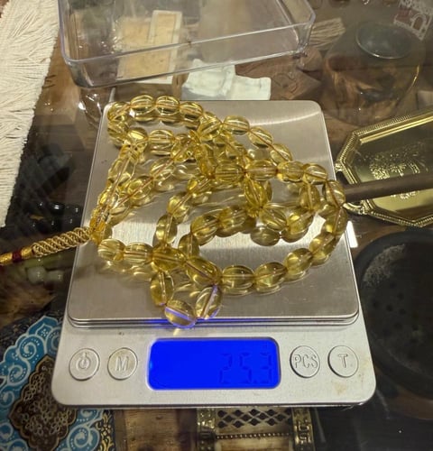 مسباح كهرمان (١١*٨) عدد ٥٥ خرزه