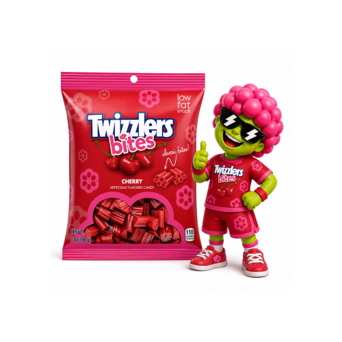 TWIZZLERS Bites Cherry Flavoured Licorices Style, Chewy