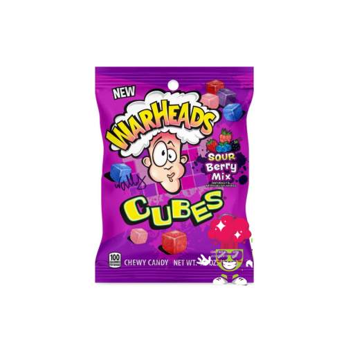 Warheads sour sweet cubes