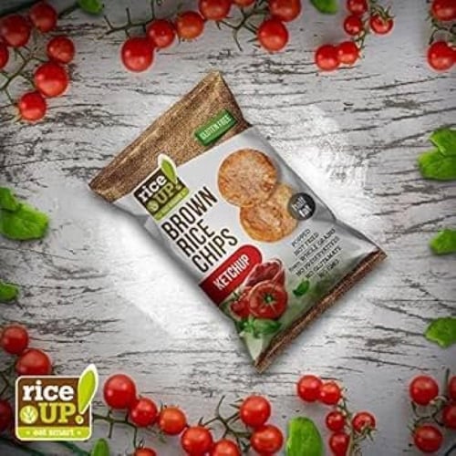 Rice Up – شرائح الأرز البني بنكهة الكاتشب