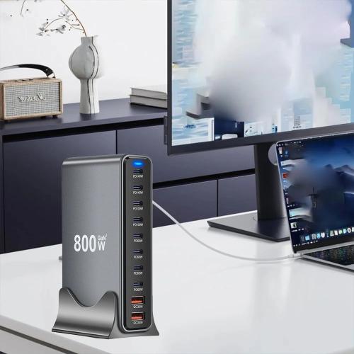 10 منافذ 800 واط GaN شحن سريع PD3.1 USB C نوع C محطة شاحن سريع محولات آيفون سامسونج شاومي هواوي دروبشيبينغ