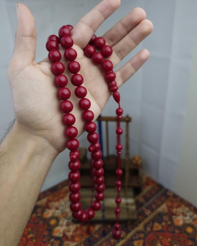 سبحة فاتوران عنابي صك تمليكة