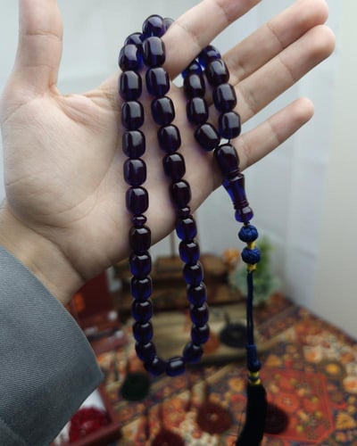 سبحة زعفران كحلي حرباء كركوشة