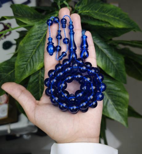 سبحة فاتوران كحلي شفاف ملكي تمليكة