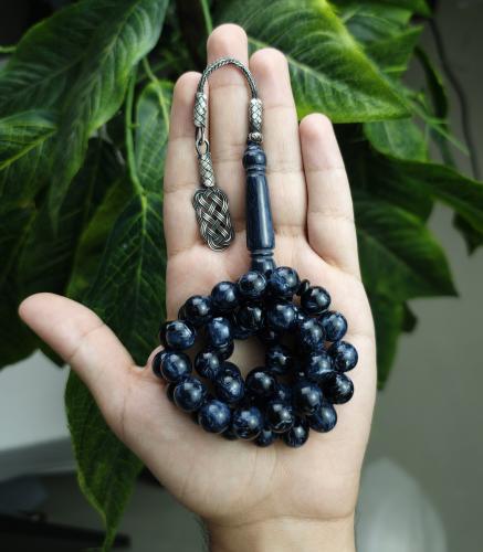 سبحة بكلايت المجرة الزرقاء طربزونة فضة