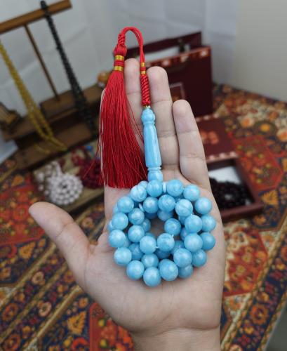 سبحة بكلايت سماوي مموج كركوشة
