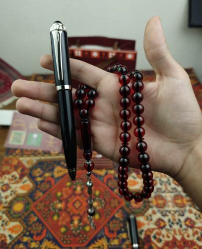 طقم قلم + سبحة بكلايت مجانا
