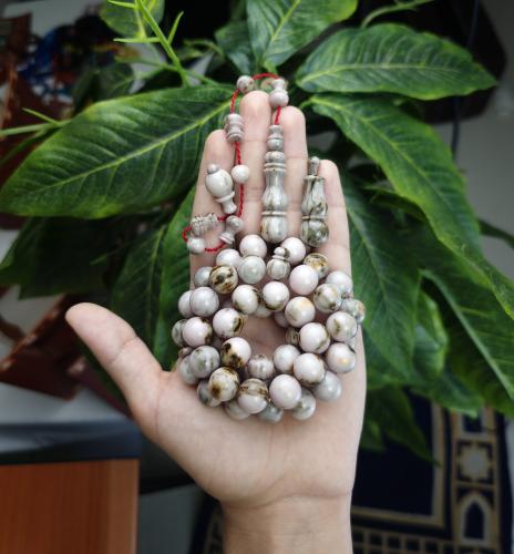 سبحة فاتوران سلفر معرق تمليكة