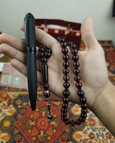 طقم قلم + سبحة بكلايت مجانا