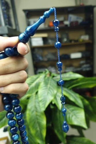 سبحة فاتوران تركوازي مموج ملكي تمليكة