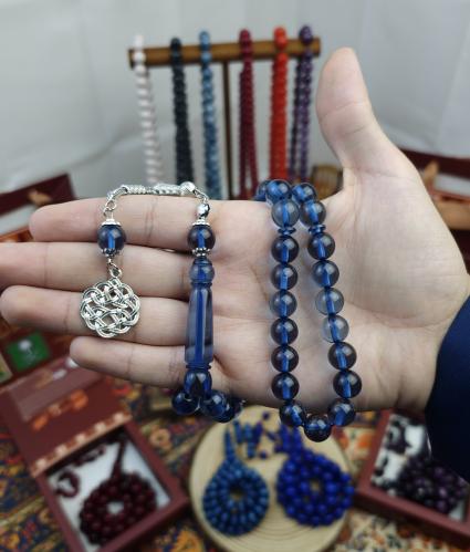 سبحة بكلايت سماوي غامق