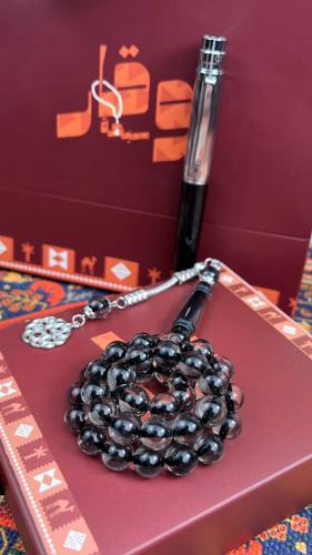 طقم قلم + سبحة بكلايت مجانا