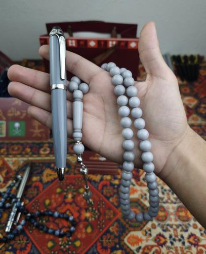 طقم قلم + سبحة بكلايت مجانا