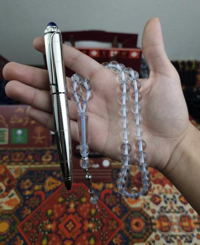 طقم قلم + سبحة بكلايت مجانا