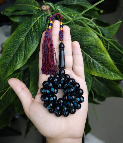 سبحة بكلايت لونين اسود و كحلي فخم كركوشة