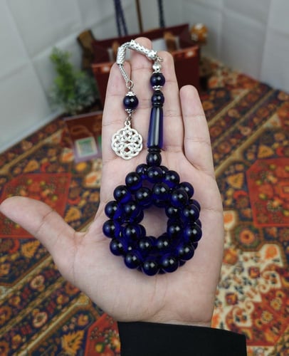 سبحة بكلايت كحلي شفاف حرباء