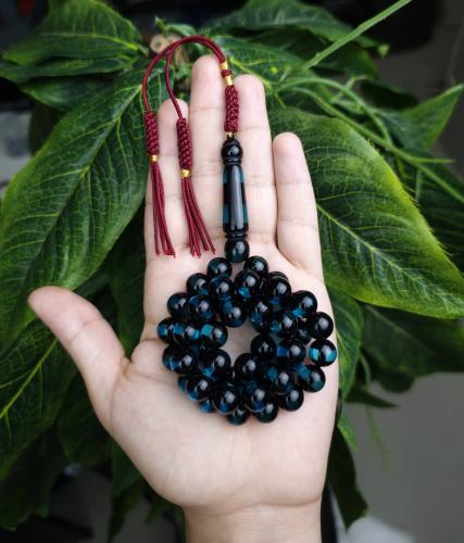 سبحة بكلايت لونين اسود و كحلي فخم كركوشة