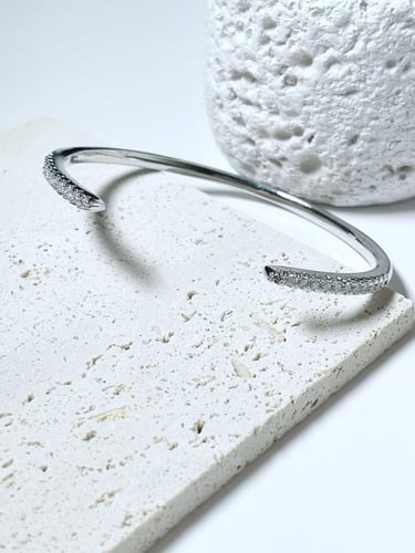 claw bangle - silver