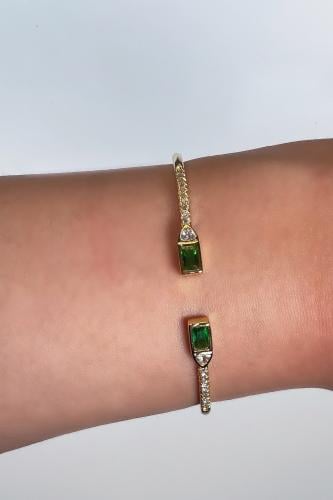 birthston bangle - green