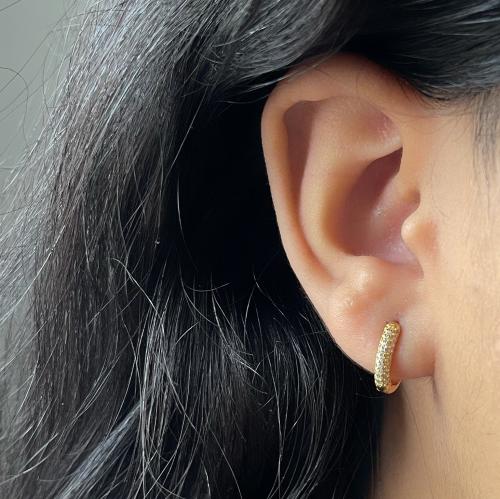 shiny circle earring - 925