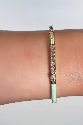 enamel bangle - green