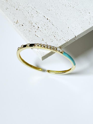 enamel bangle - sky blue
