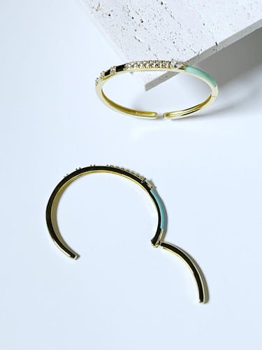 enamel bangle - green