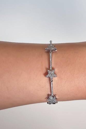 سوار لمعة النجوم فضي