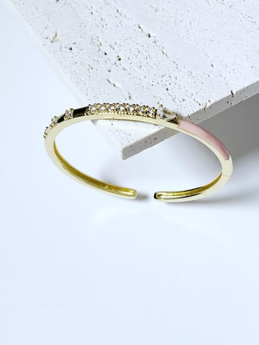 enamel bangle - pink