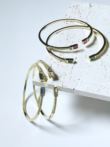 birthston bangle - green