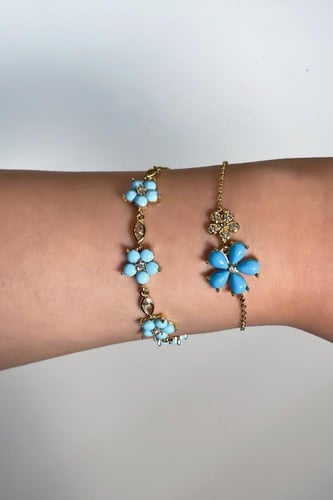 turquoise flowers