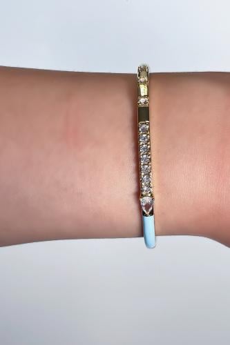 enamel bangle - sky blue
