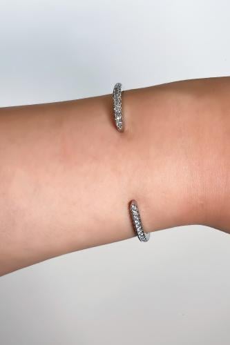 claw bangle - silver