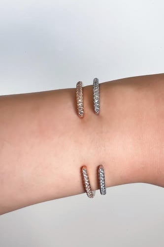 claw bangle - silver