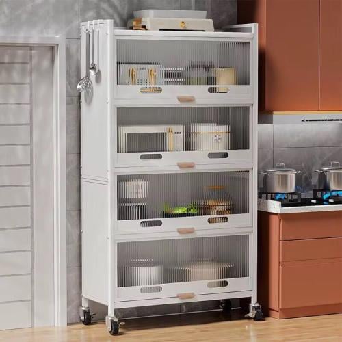 خزانة تخزين مطبخ بثلاثة مستويات مع أبواب خزائن قاب...