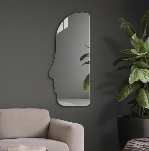 مرايا جدارية على شكل وجه - متعددة الأضاءات 160 سم