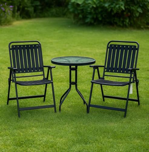 جلسة خارجية مع 2 كرسي للحديقة و المساحات الخارجية