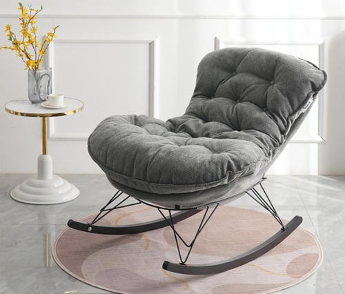 كرسي استرخاء كتان فاخر | راحة وأناقة بتصميم عصري