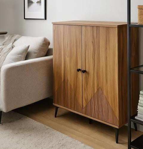 خزانة أحذية مودرن لون بني - 100*30*95 سم