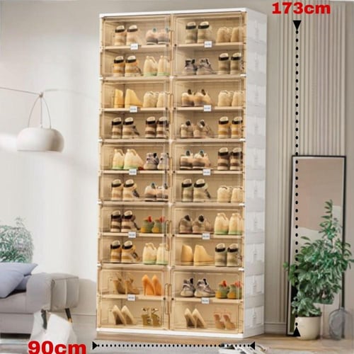 جزامه احذيه مزدوجة بلاستيك 10 دور باللون الابيض- م...